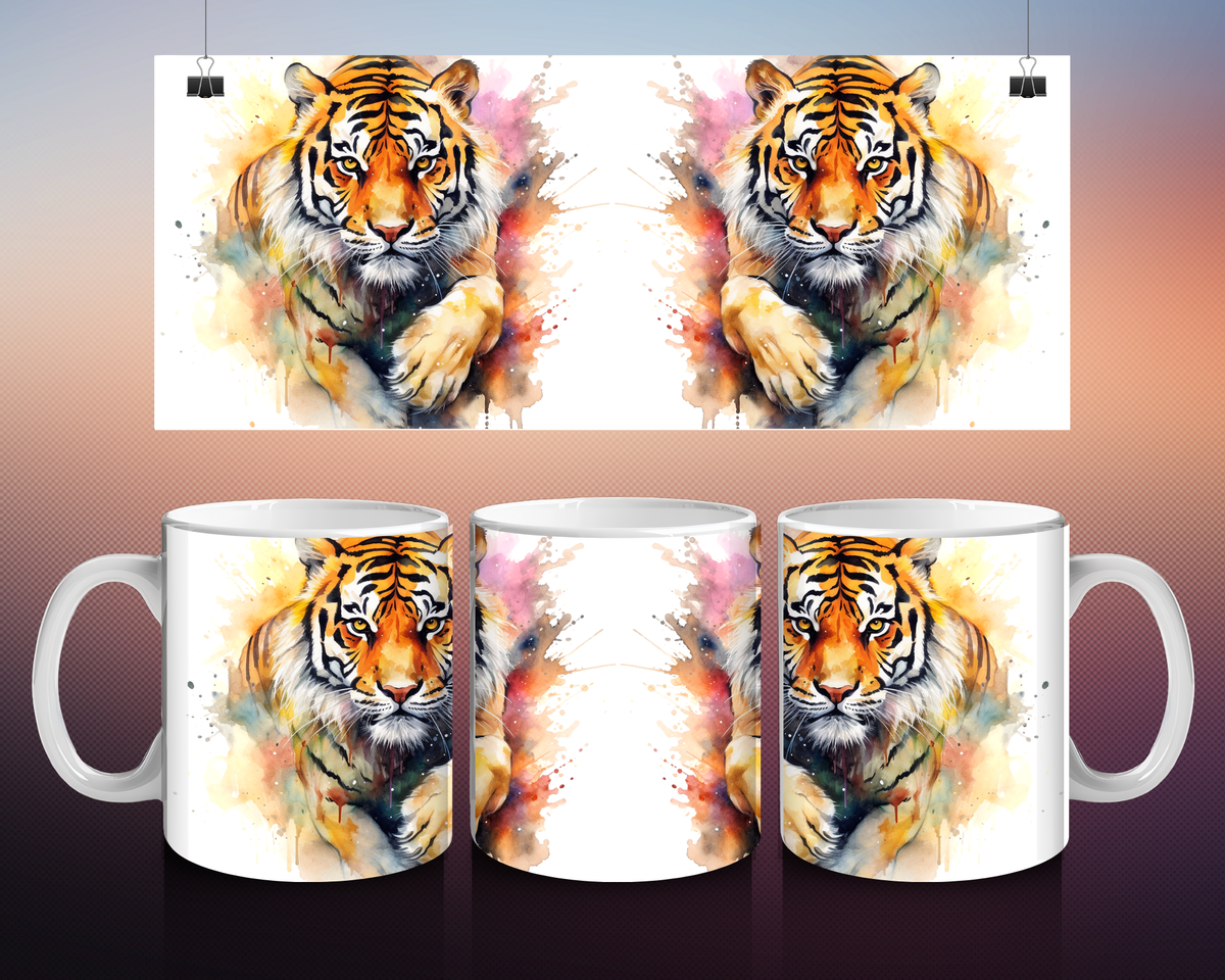 Tiger Tasse mit Sublimationsdruck – Personalisierbare Keramiktasse