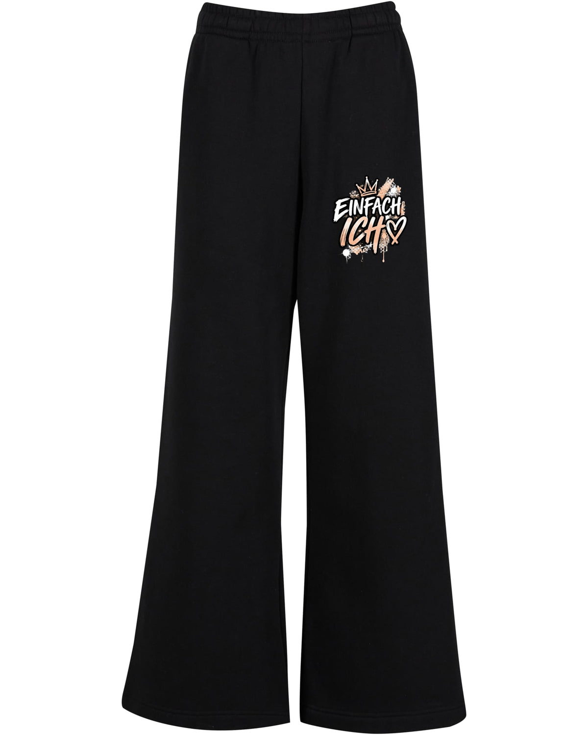 Ladies Wideleg Sweatpants – black
