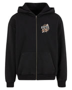 Vintage Heavy Zip Hoodie – black